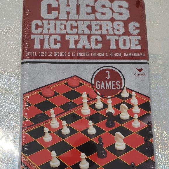 New Chess, Checkers, Tic Tac Toe - Picture 1 of 3